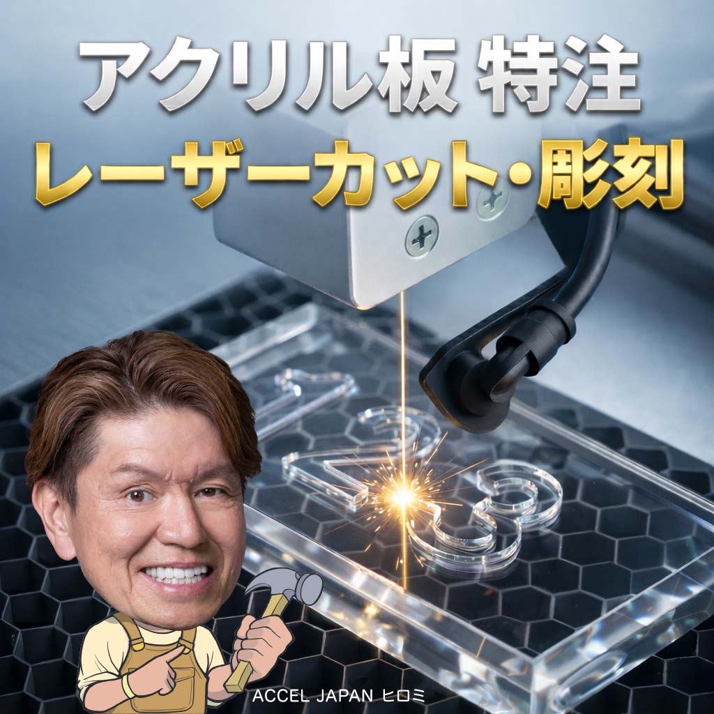 アクリル板 レーザー加工（カット・彫刻）