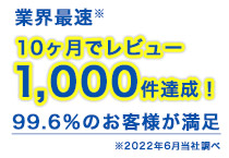 10ヶ月でレビュー1,000件達成！